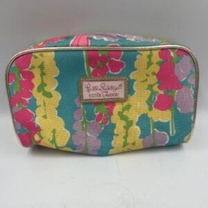 Lilly Pulitzer For Estee Lauder Makeup Bag Travel Floral Zip Top